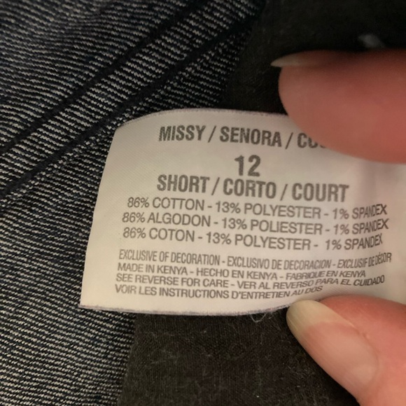 Gloria Vanderbilt Amanda Stellar Jeans Size 12 Short Beaded Pockets Tapered Leg - Picture 7 of 10